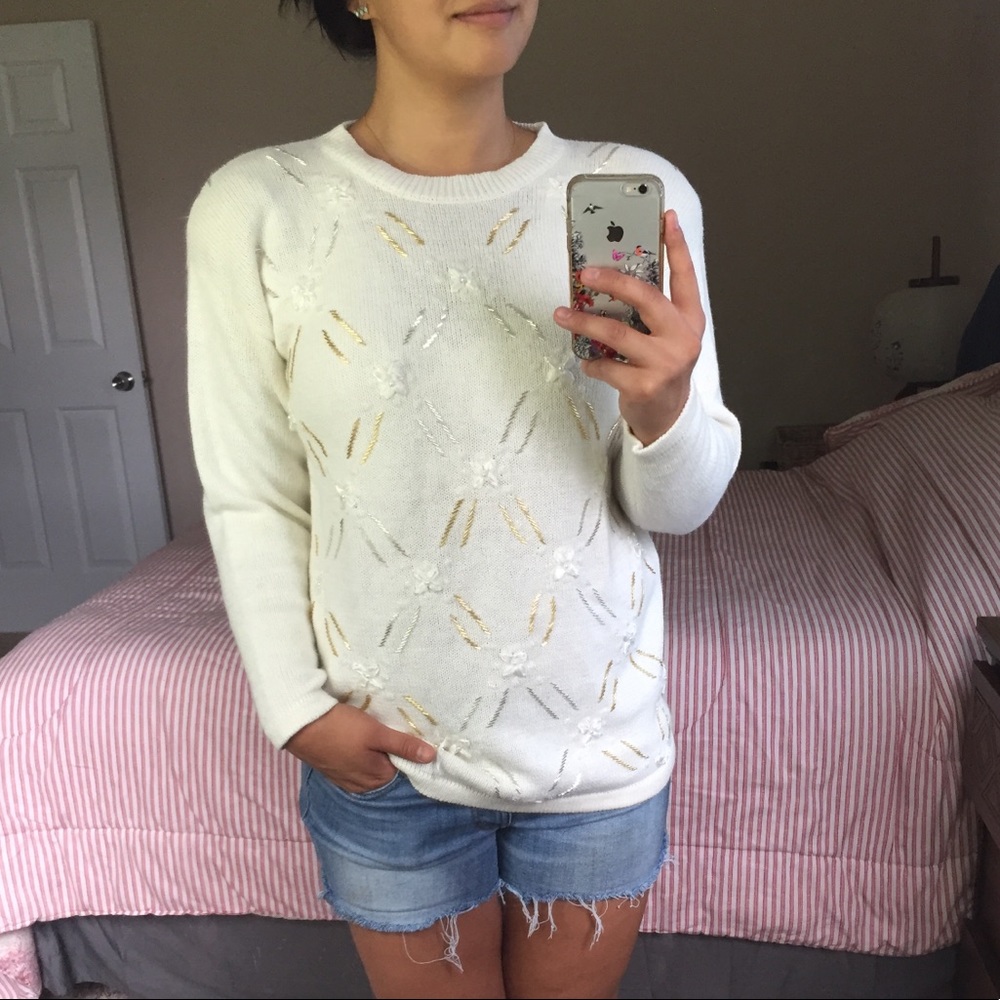 Vintage Chunky Knit Crewneck Sweater